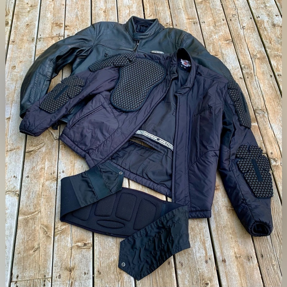 Harley Davidson FXRG Jacket size L Black Leather